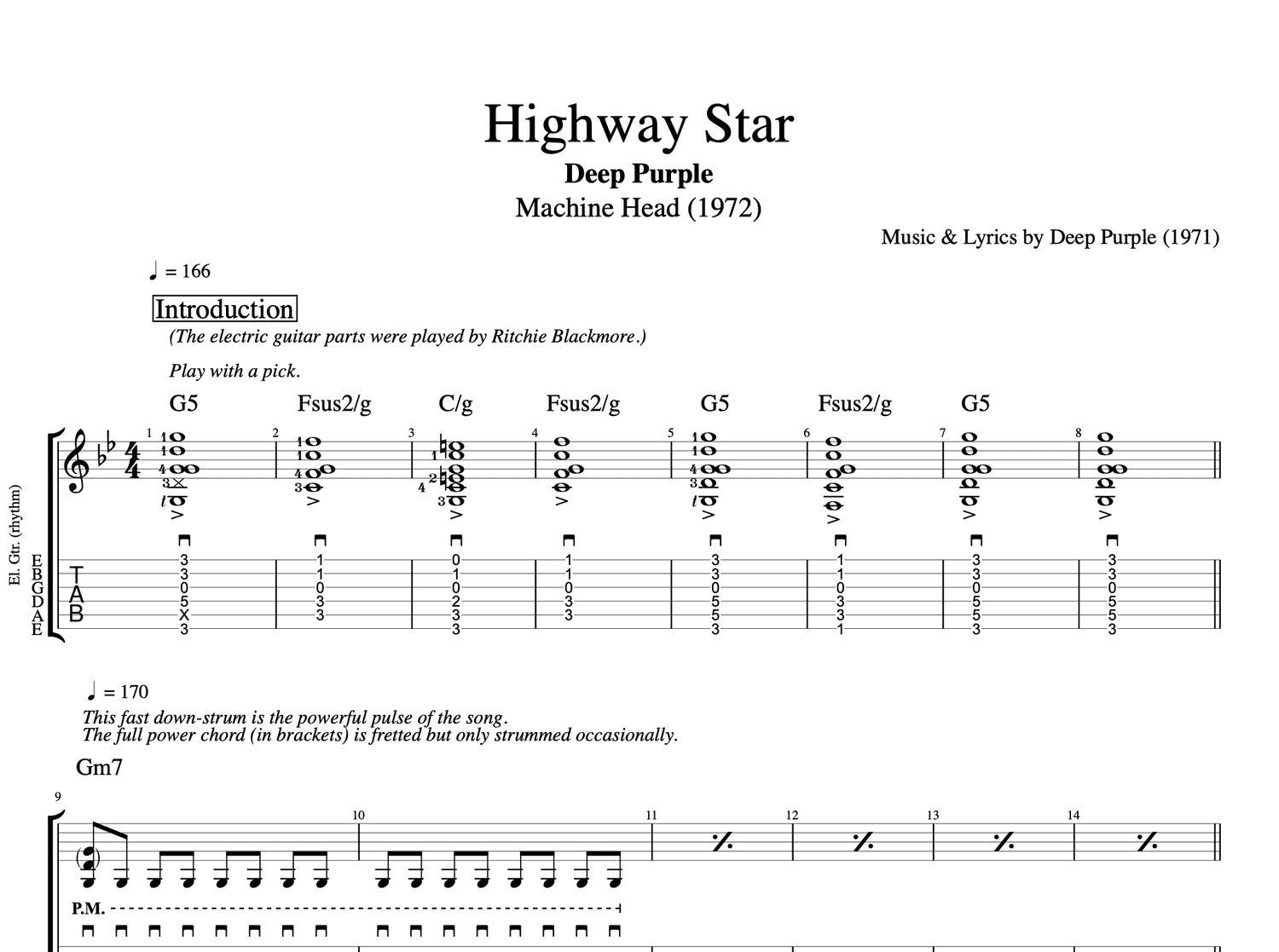 DeepPurple,Best,bandscore楽譜 Play Official version of Deep purple Sheet Music by Nino